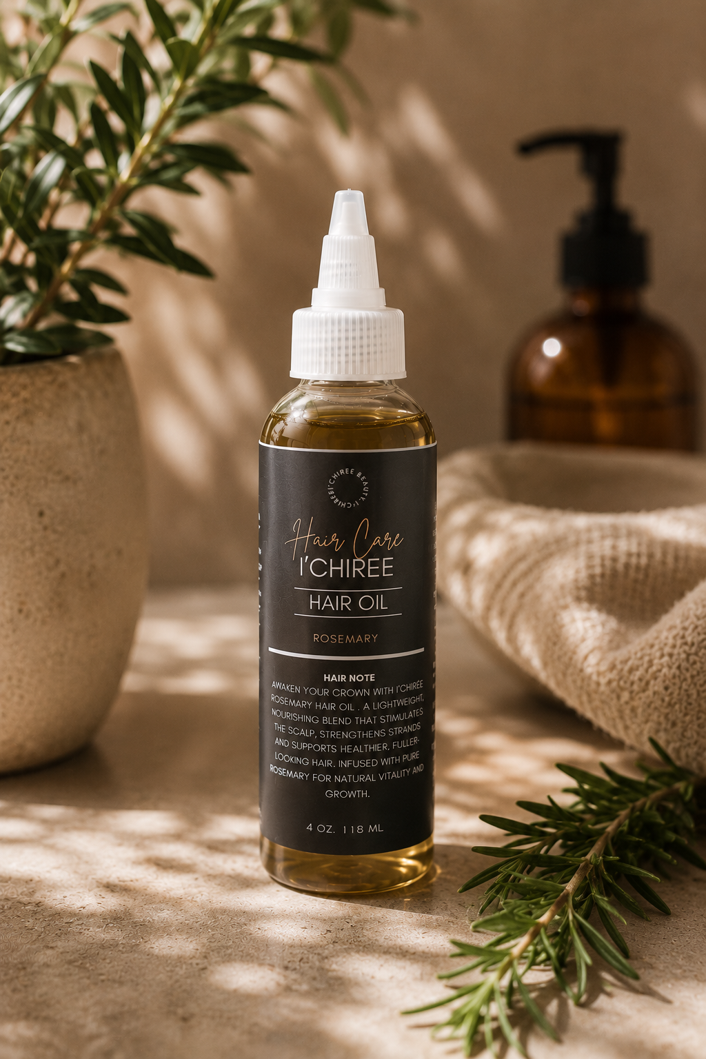 100% Pure Rosemary Hair Oil for Growth and Scalp Health